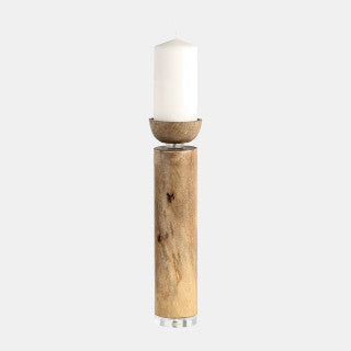Baltic Wood Candleholder 14"