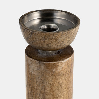 Baltic Wood Candleholder 14"