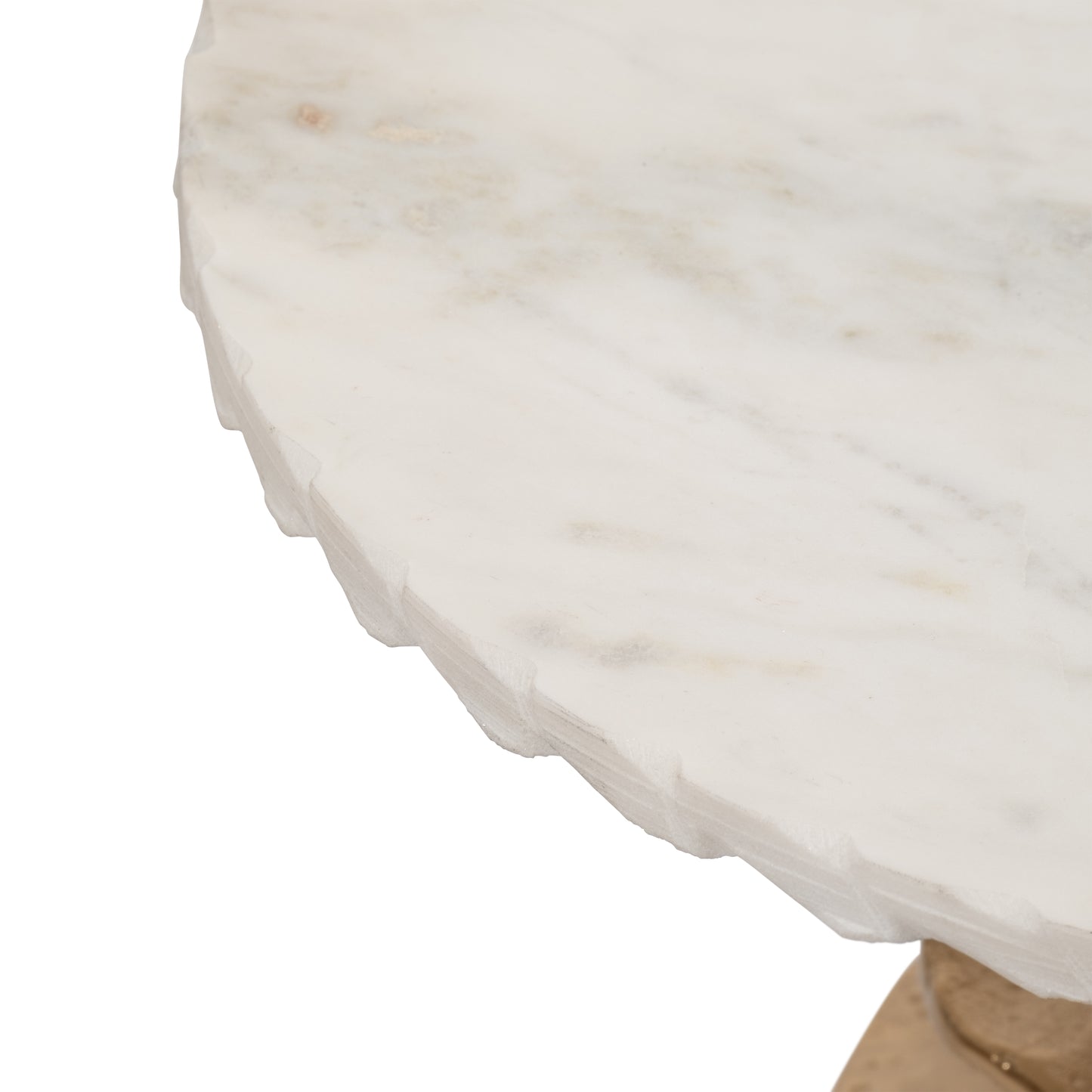 Minaret Marble + Gold Side Table