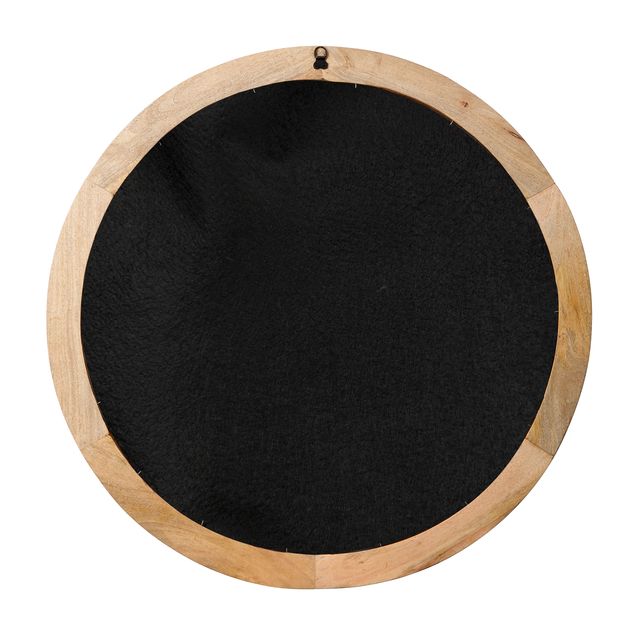 Petra Natural Carved Wood Mirror Round