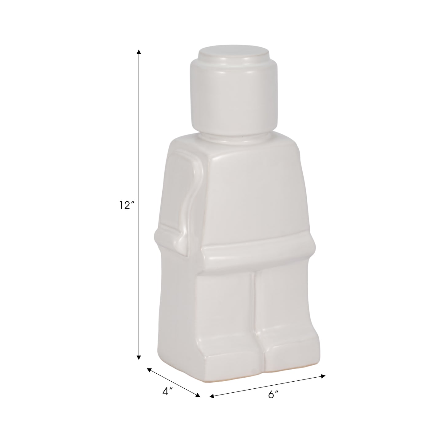 Brickin' Awesome White Ceramic Statuette