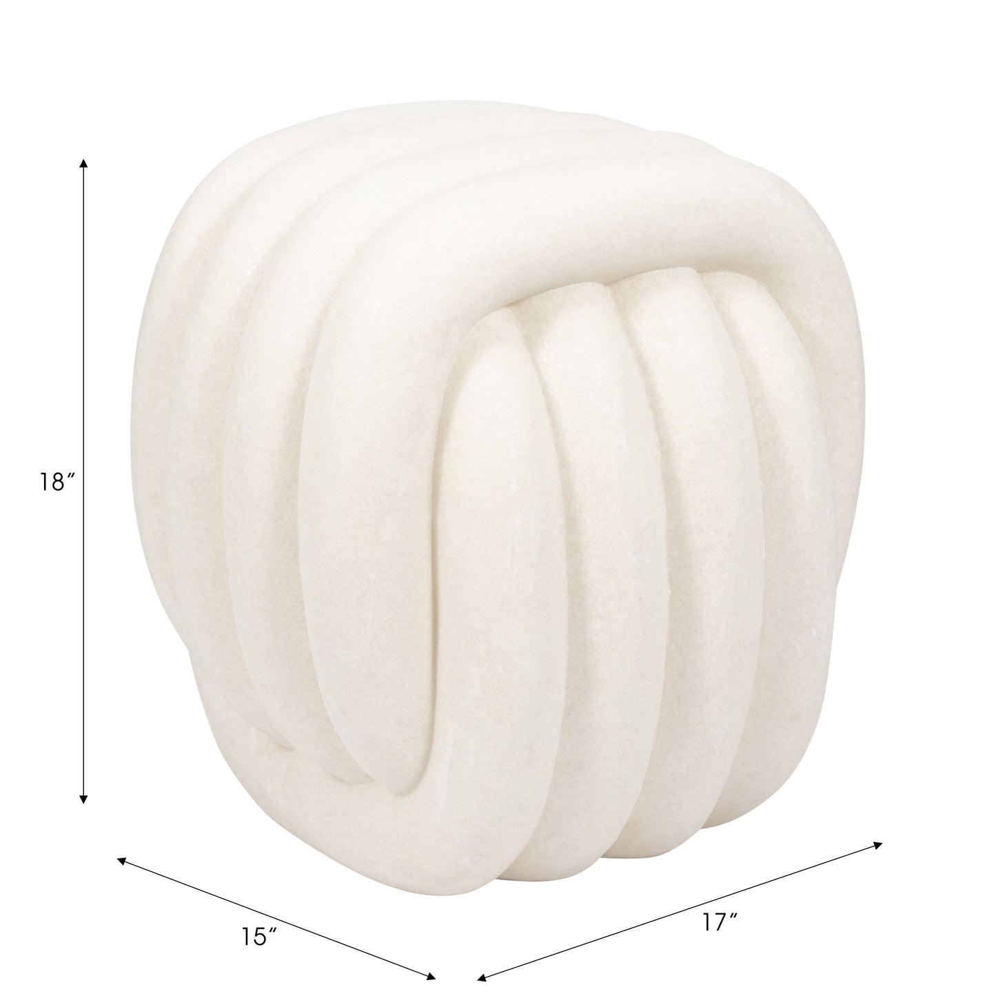 Bravissimo White Quartz Resin Stool
