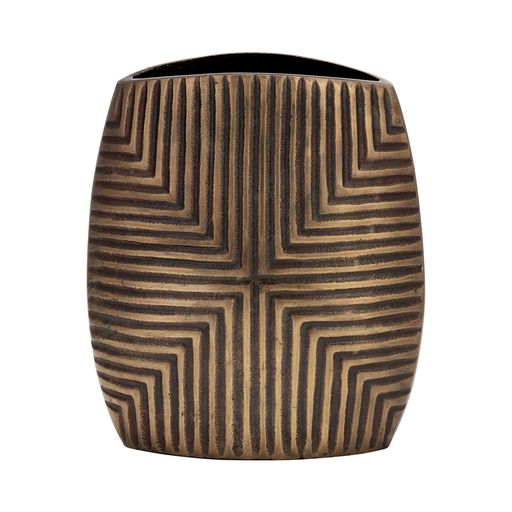 Warren Bronze Metal Vase 10"