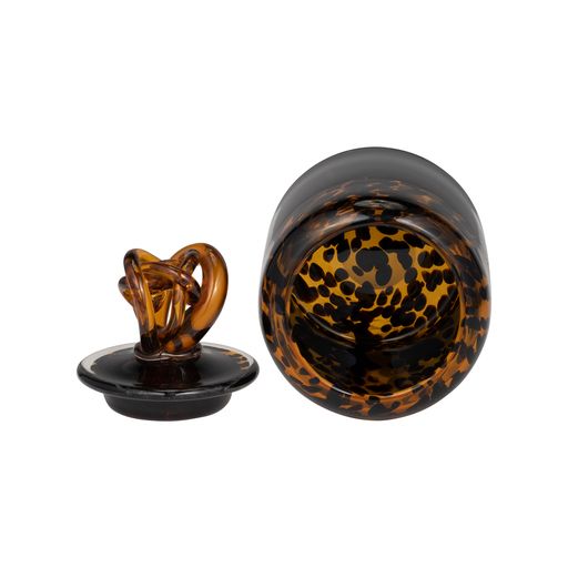 Cyrus Tortoise Blown Glass Canister 8"