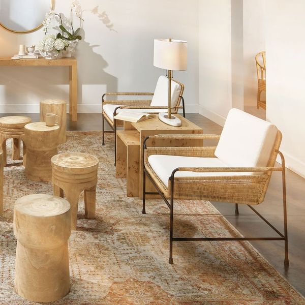 Abbas Natural Wood Side Table