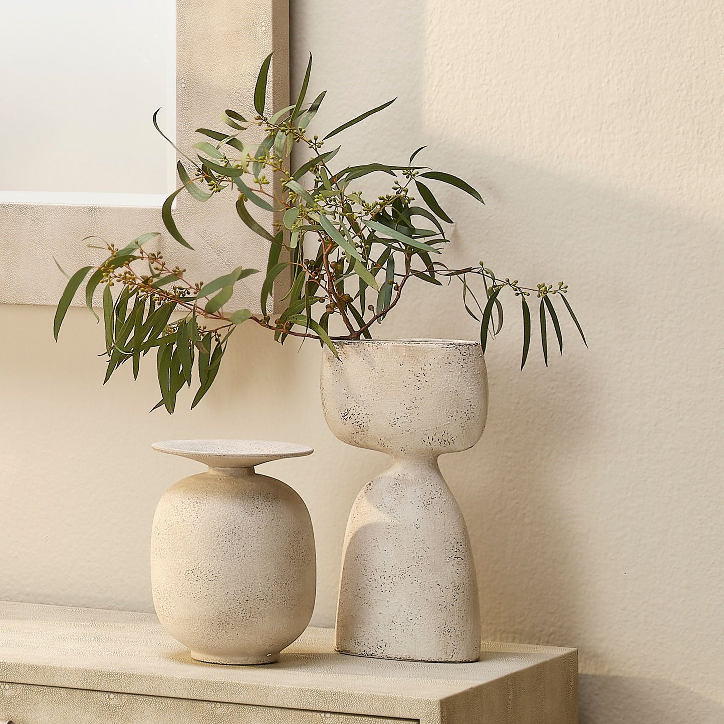 Harmony Natural Ceramic Vase 9.5"