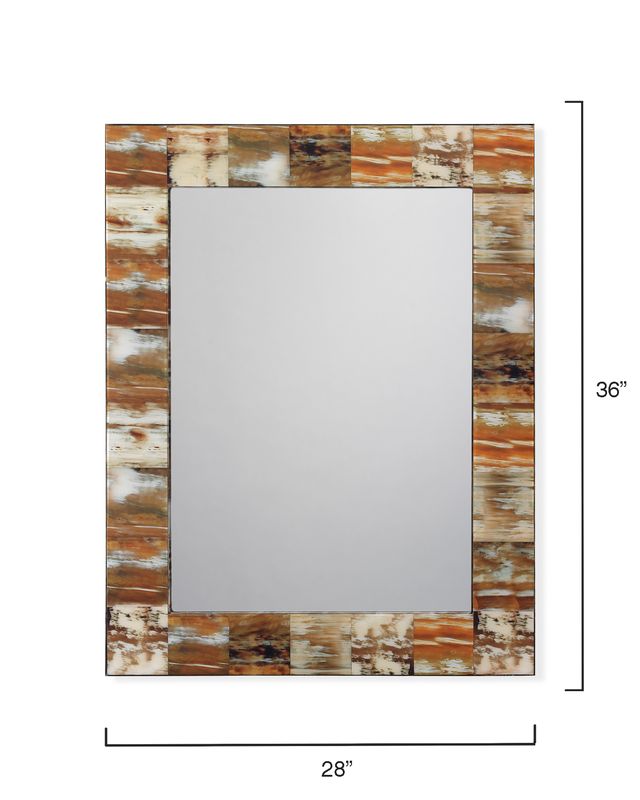 Edric Faux Horn Rectangular Mirror