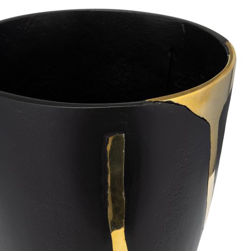 Sarello Black + Brass Metal Vases
