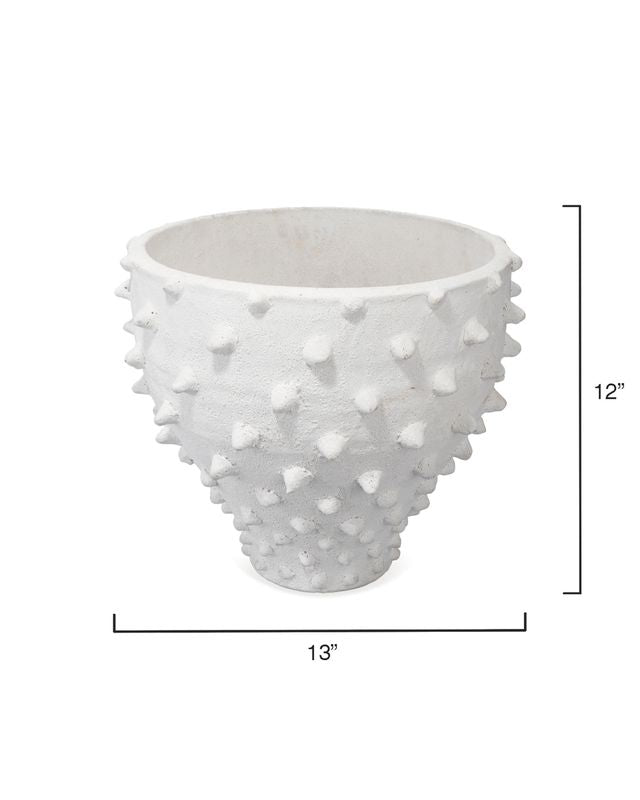 Paros Matte White Vase 12"