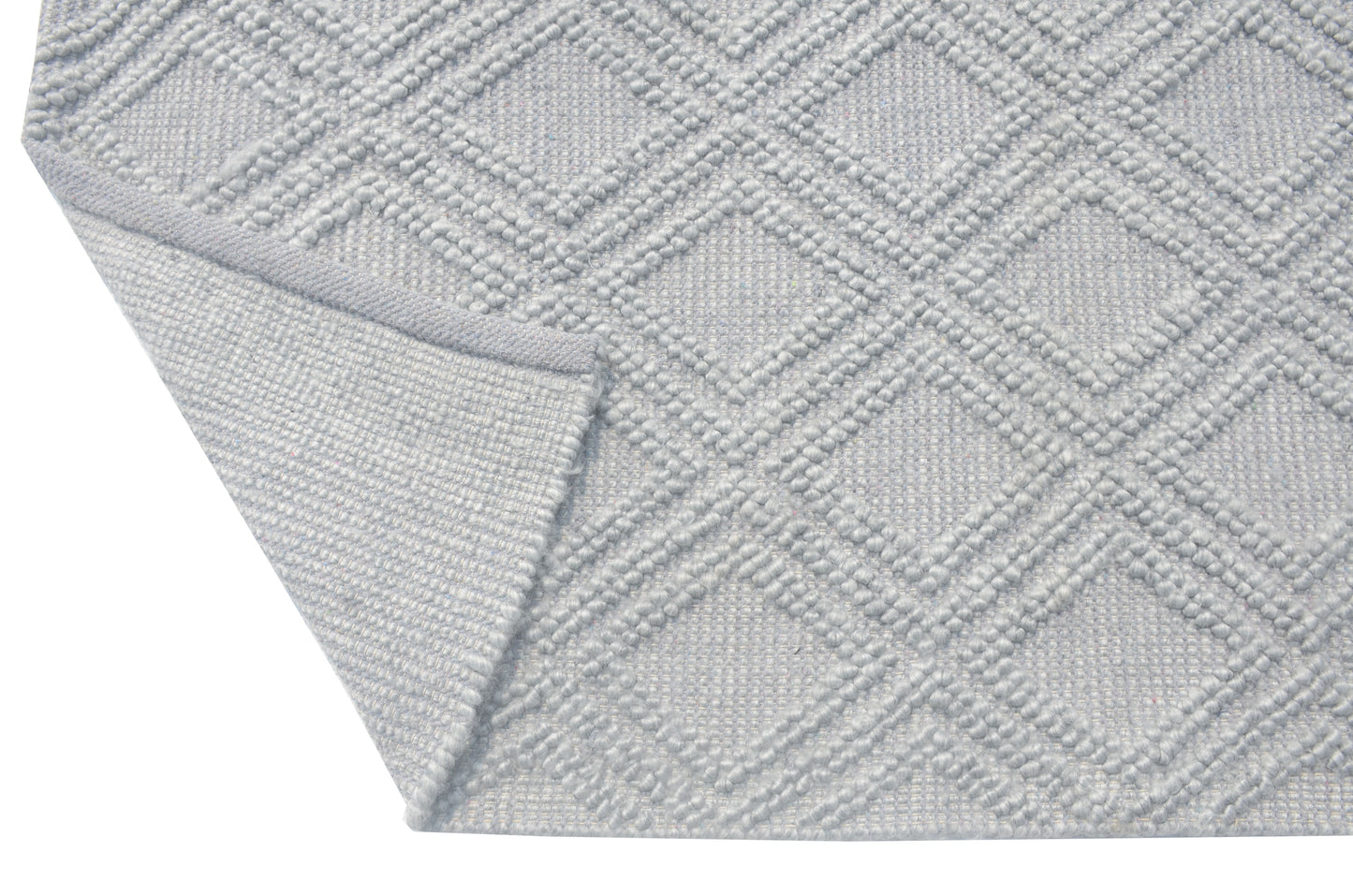 Evora Handwoven PET Gray Diamonds Rug