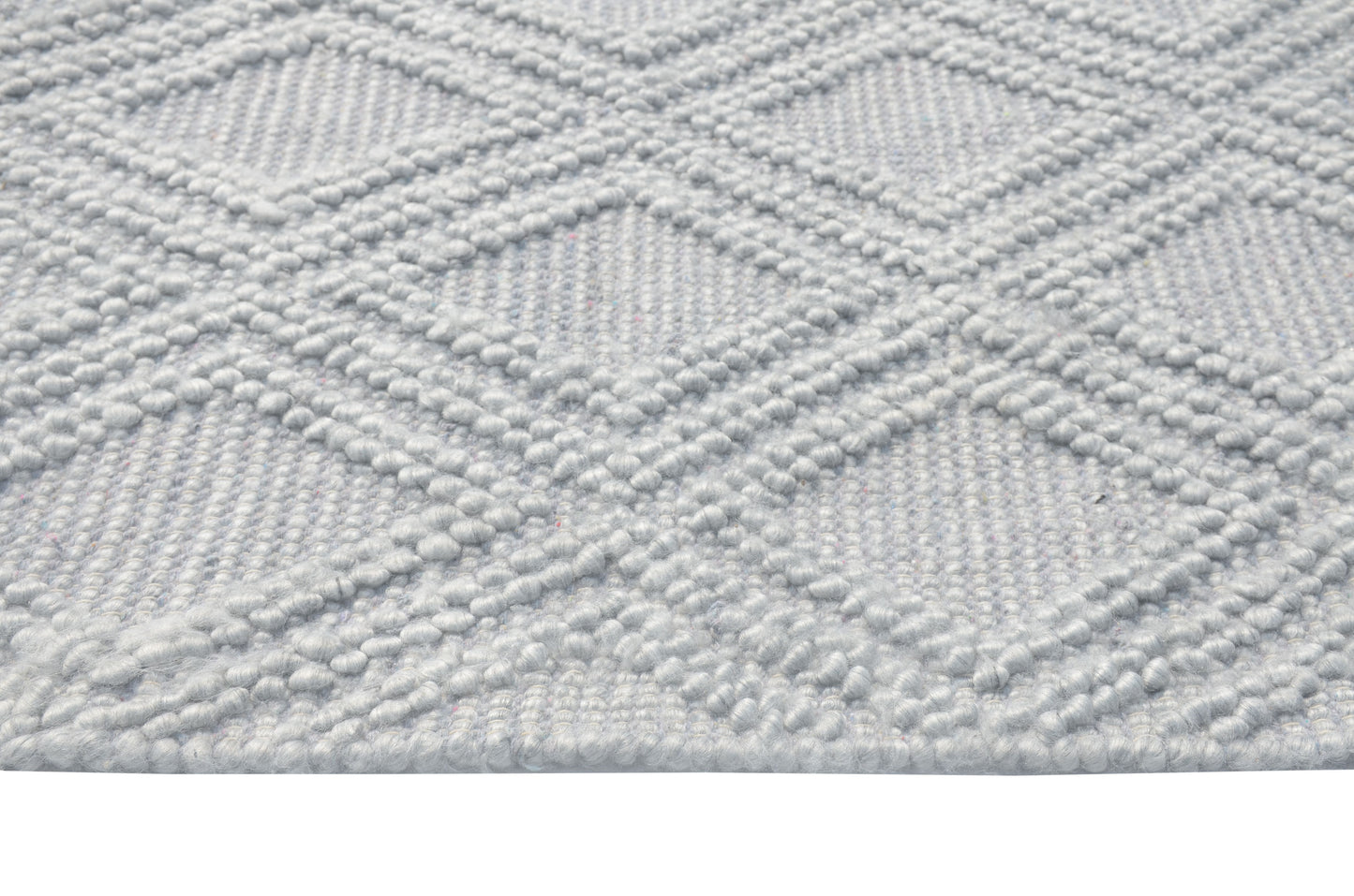 Evora Handwoven PET Gray Diamonds Rug