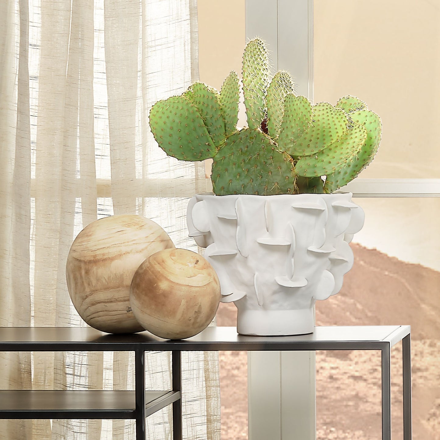 Ilios White Matte Ceramic Vase 9.5"