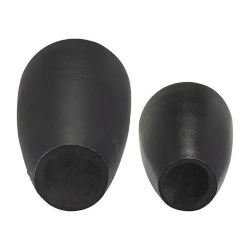 Sarello Black + Brass Metal Vases