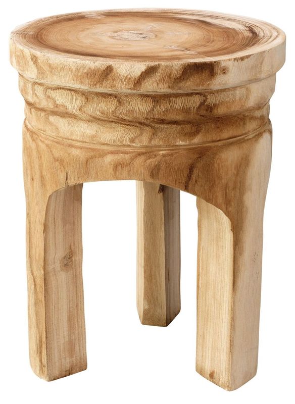 Abbas Natural Wood Side Table