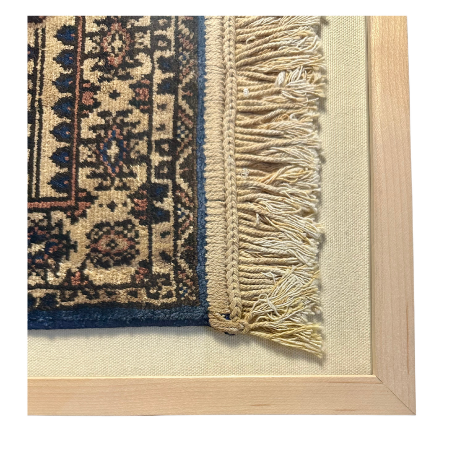 Blue Cross Framed Textile 19 x 16