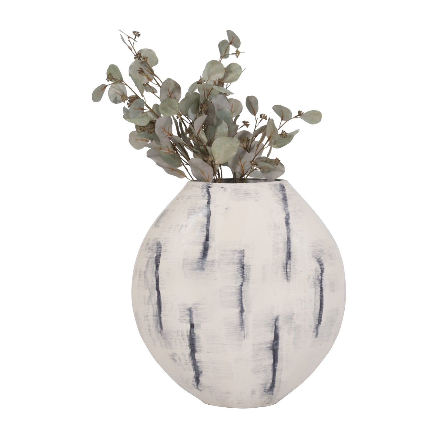 Sanibel Distressed Metal Disc Vase 19"