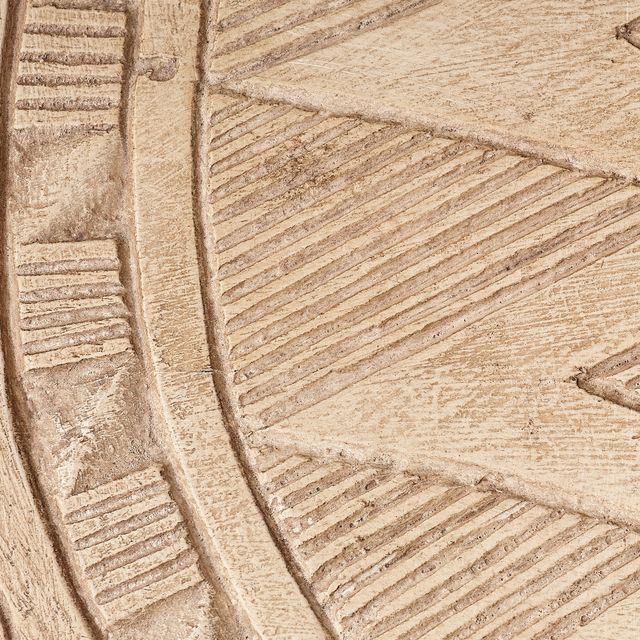 Anek Natural Etched Wood Table