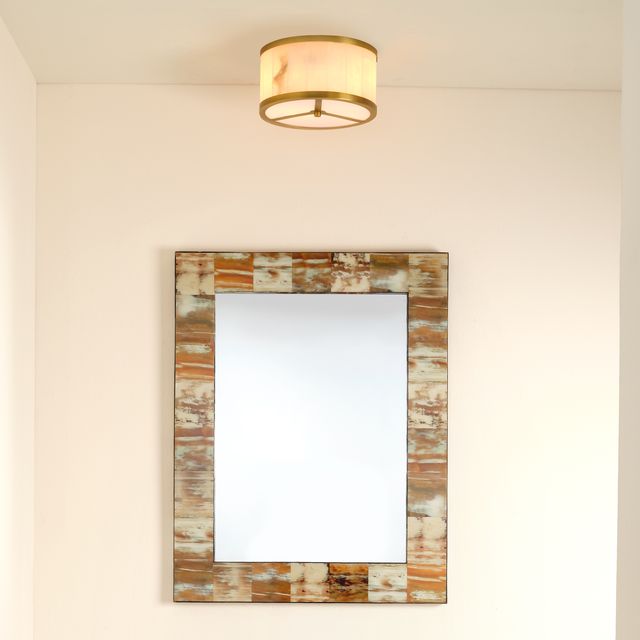 Edric Faux Horn Rectangular Mirror