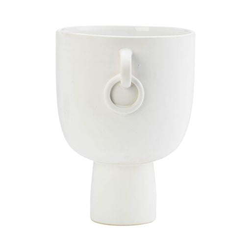Vitali White Ceramic Vase 10"