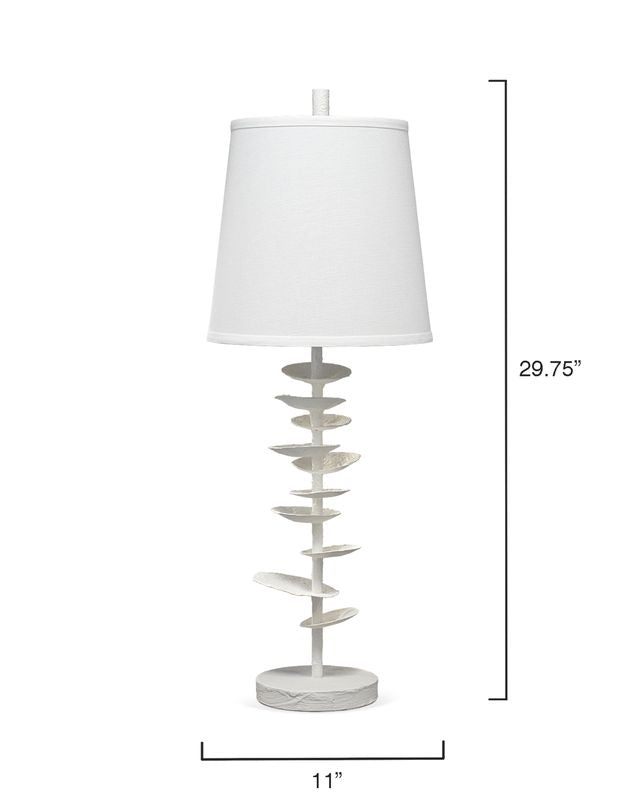 Camilla White Textured Metal Table Lamp