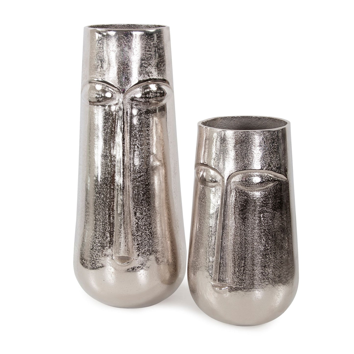 Viso Silver Metal Vase 16"