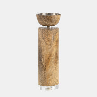 Baltic Wood Candleholder 11"