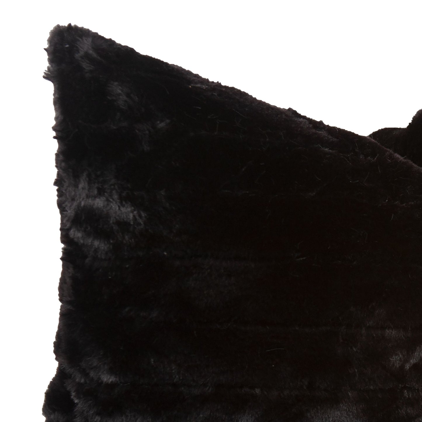 Chloe Black Faux Fur Pillow 14" x 22"