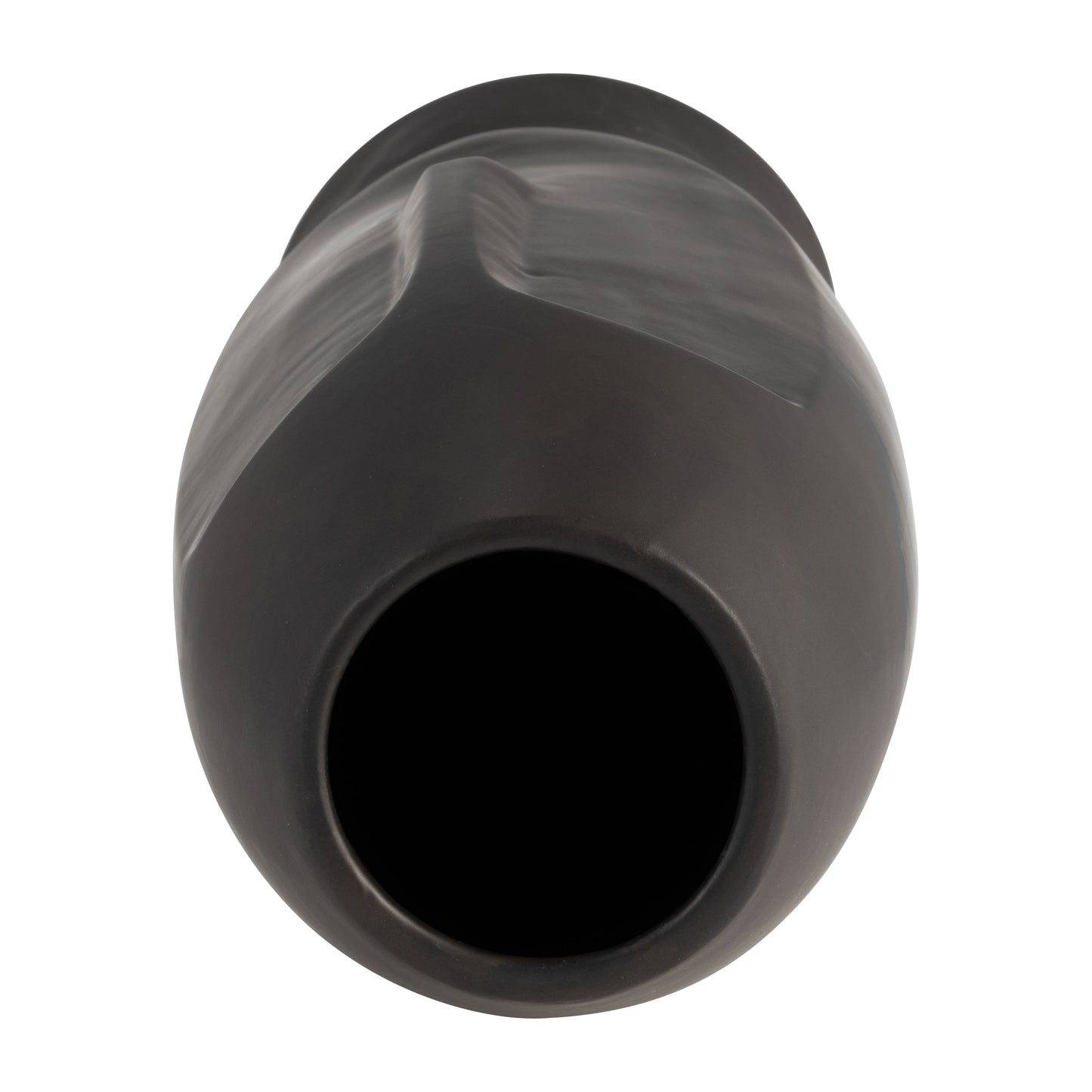 Janus Black Ceramic Vase 14"