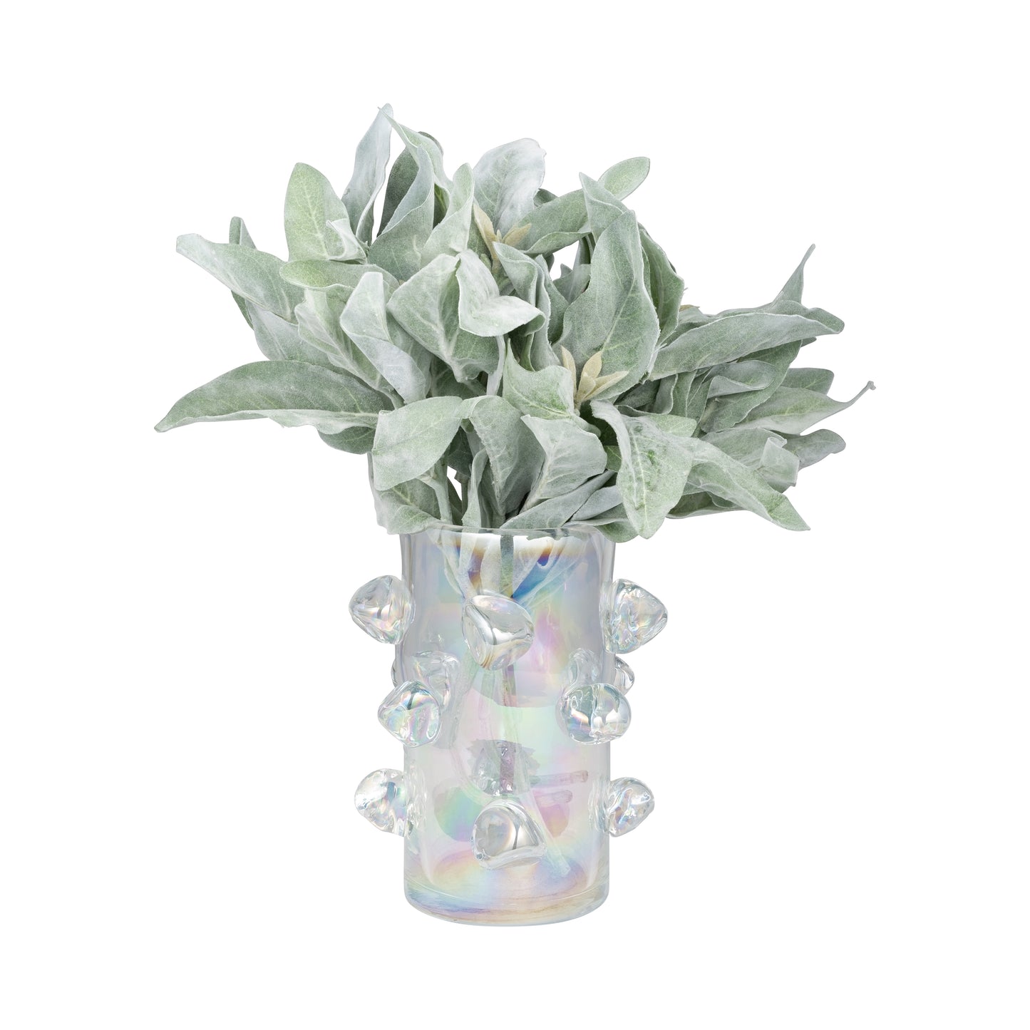 Zabelle Iridescent Knotted Glass Vase 9"