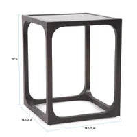 Logan Black Granite Side Table