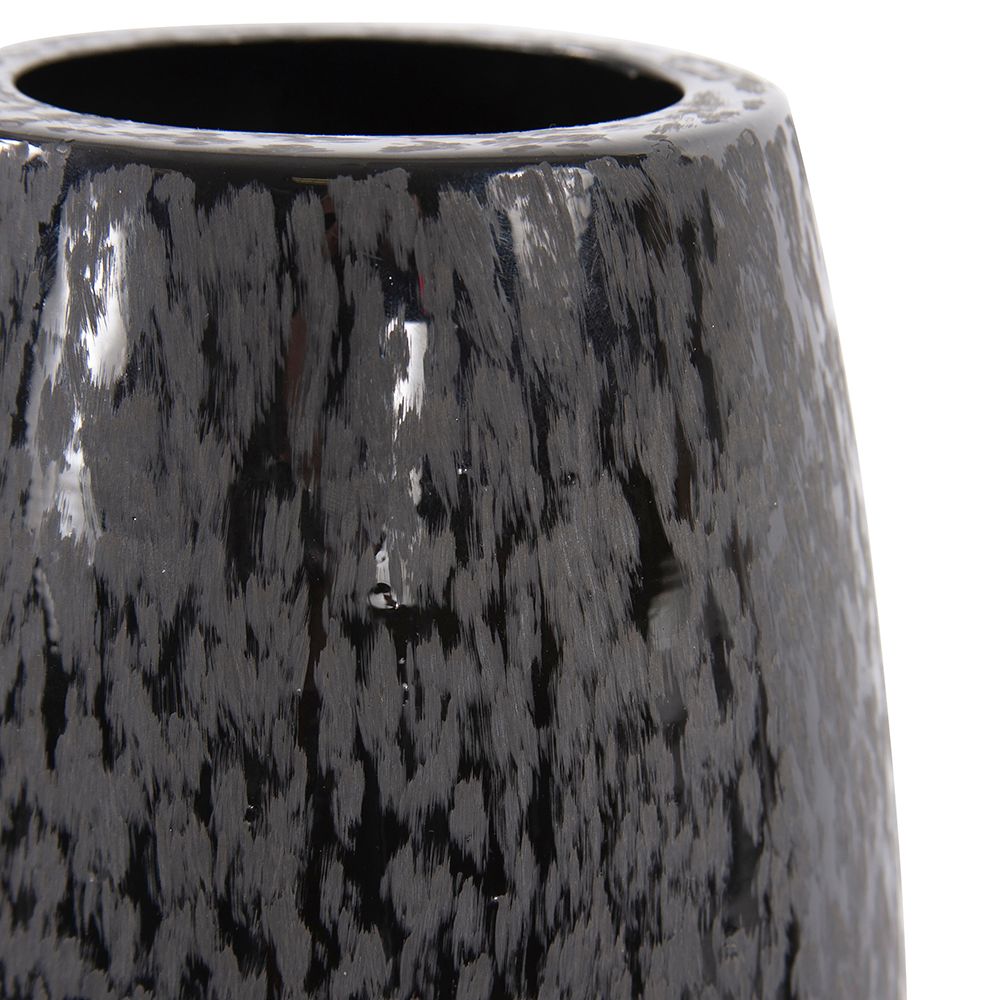 Turnbull Textured Black Cylinder Vase 13"
