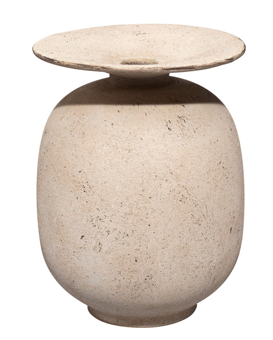 Harmony Natural Ceramic Vase 7.75"