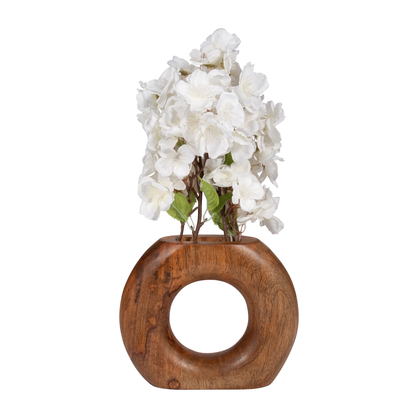 Circa Natural Wood Vase 8"