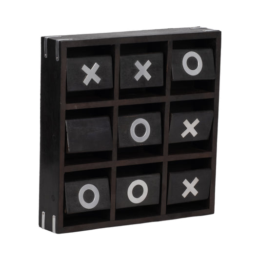 Tic Tac Toe Swivel Wooden Black