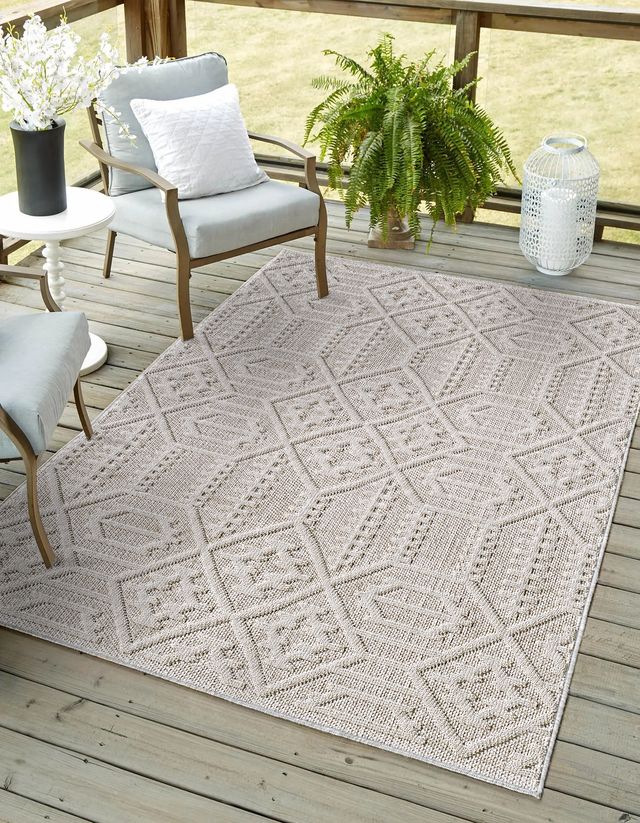 Nadia Natural Patterned Rug (Outdoor Safe)