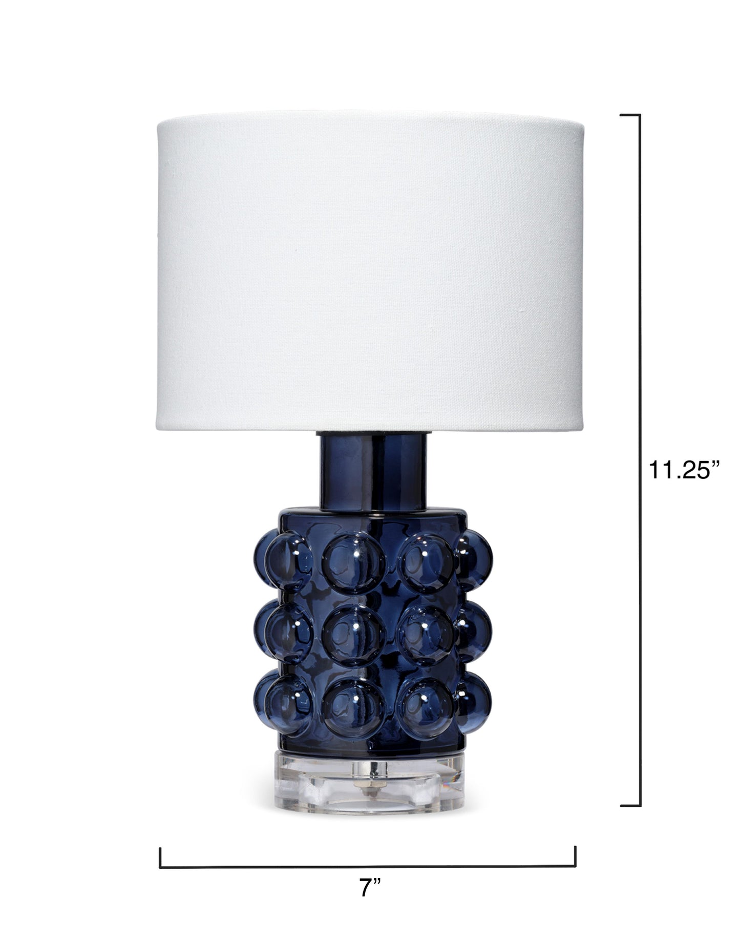 Popped Blue Blown-Glass Table Lamp