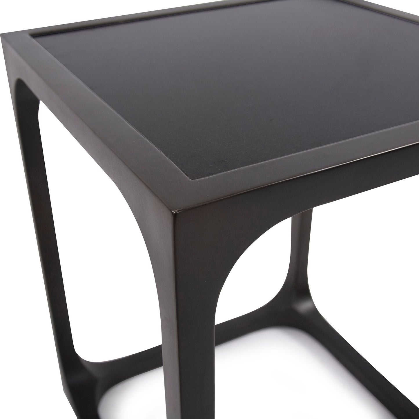Logan Black Granite Side Table