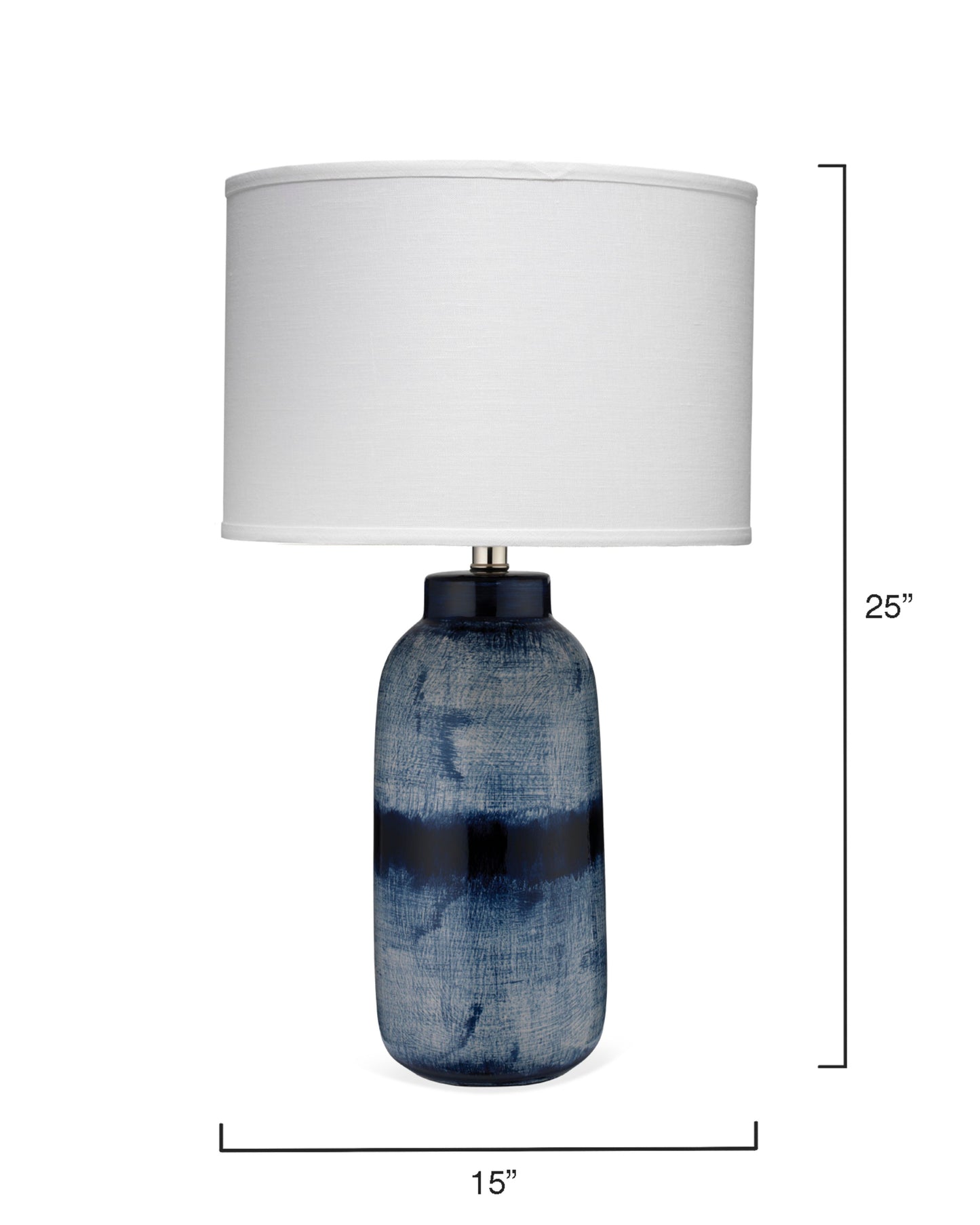 Umi Blue Ceramic Table Lamp 25"