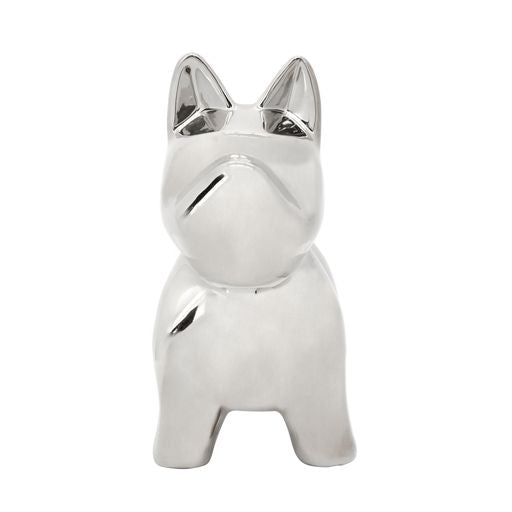 Paulette Silver Ceramic French Bulldog
