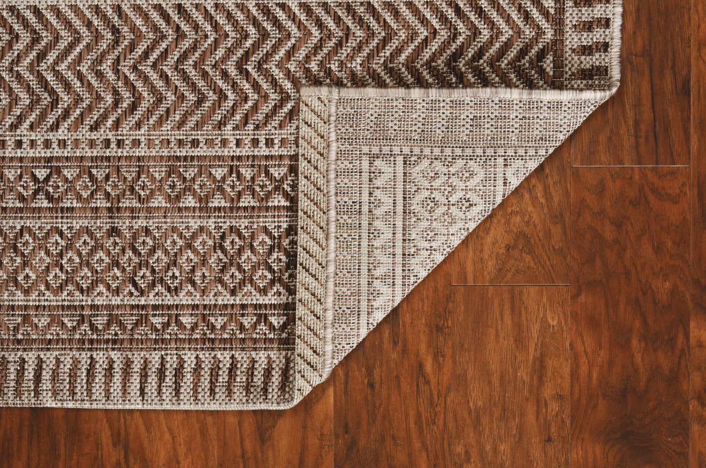 Gretchen Mocha Patterned Rug (Outdoor Safe)