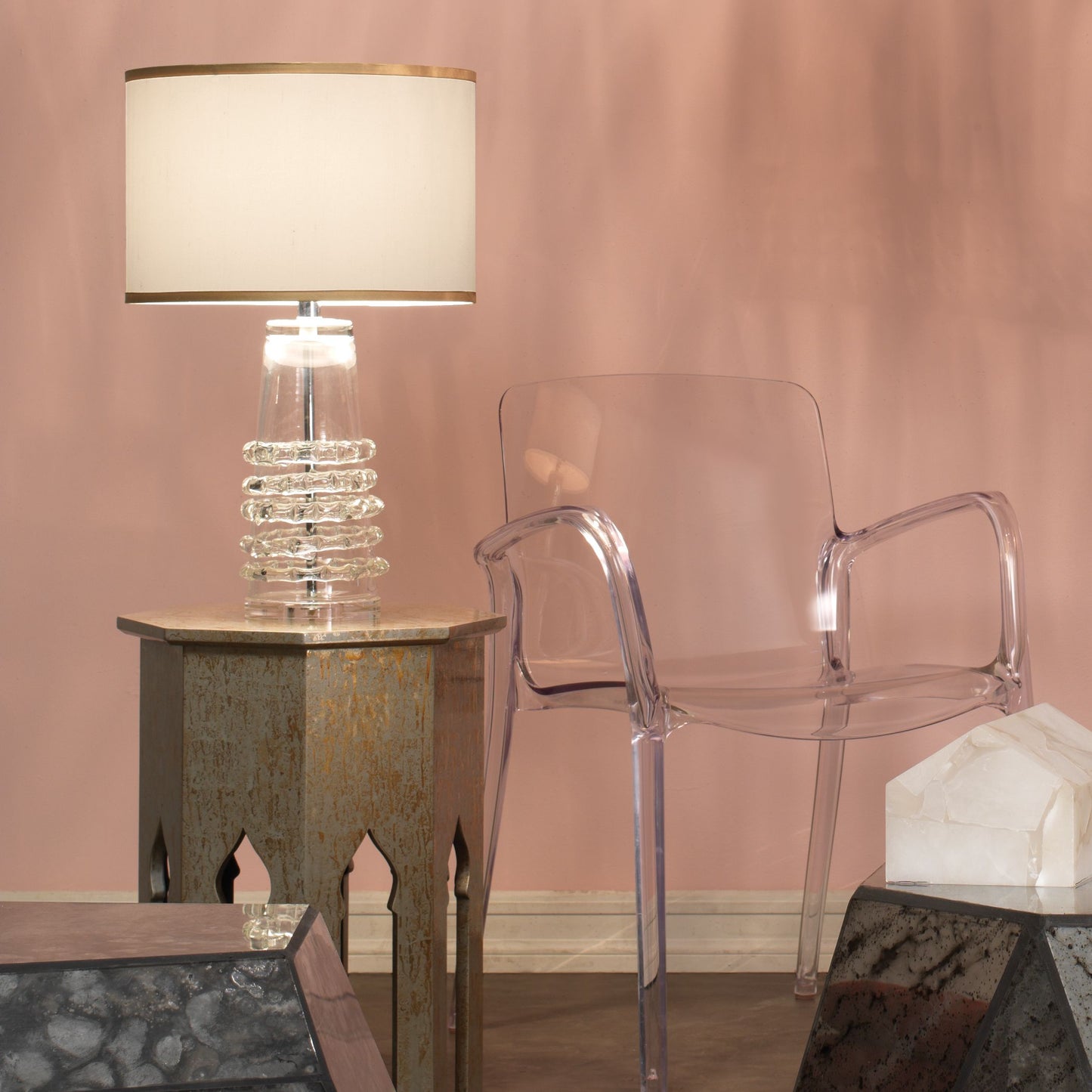 Chiara Clear Blown-Glass Table Lamp