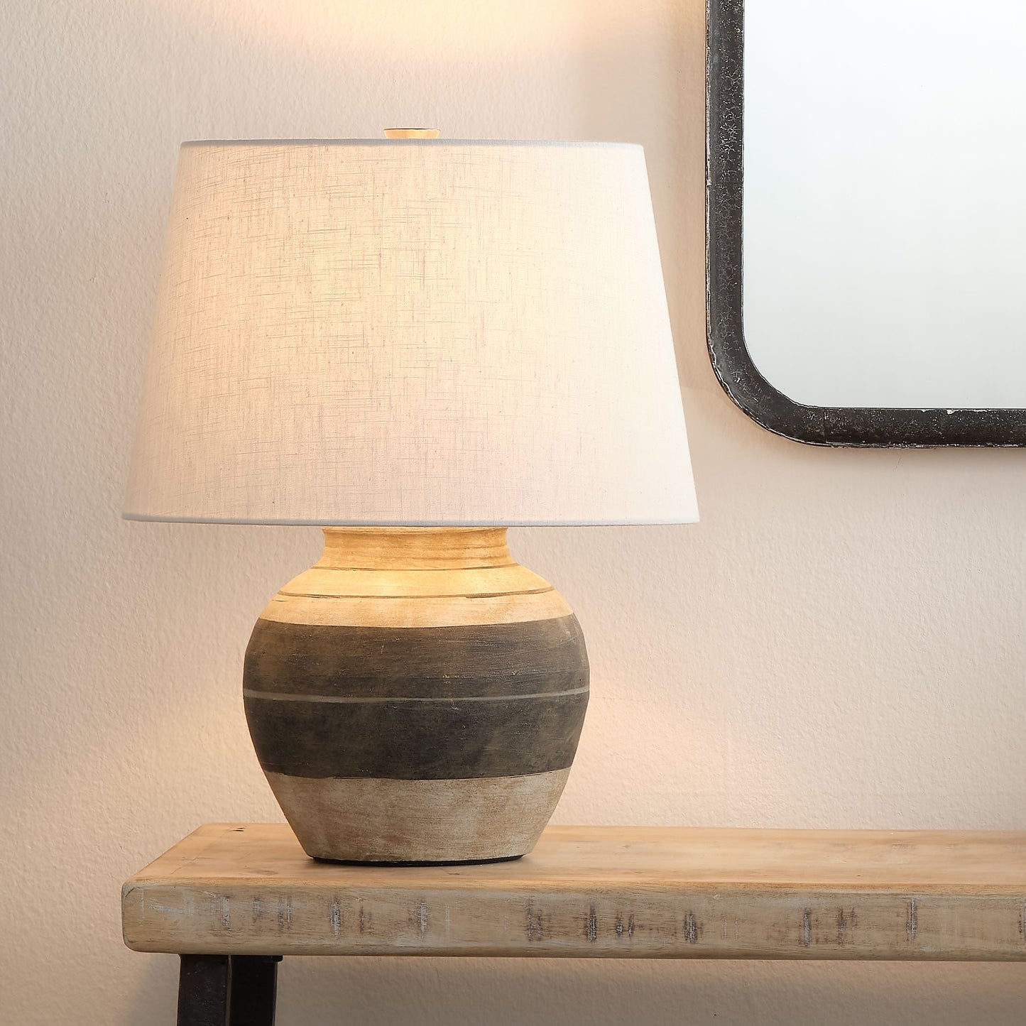 Franklin Striped Ceramic Table Lamp