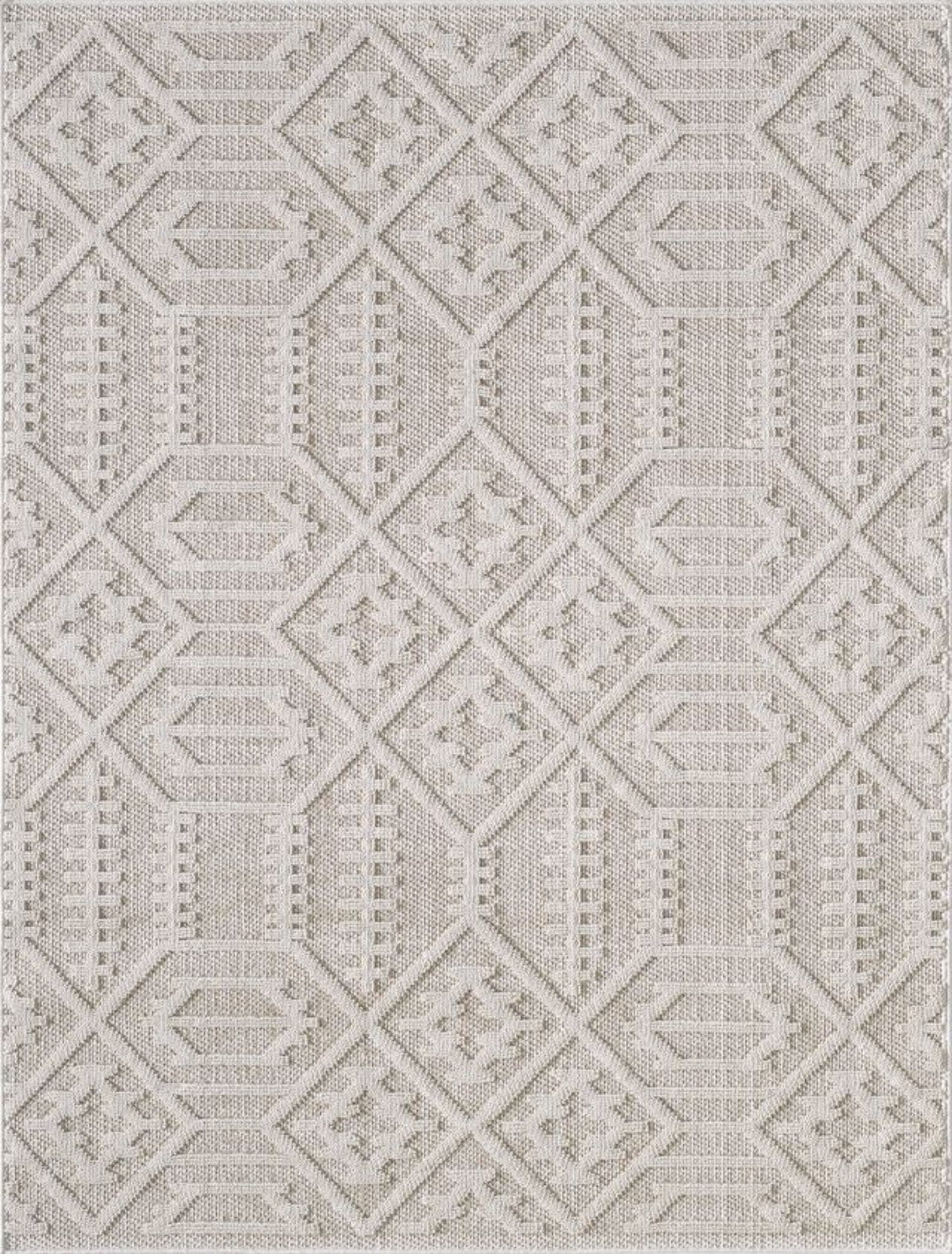 Nadia Natural Patterned Rug (Outdoor Safe)