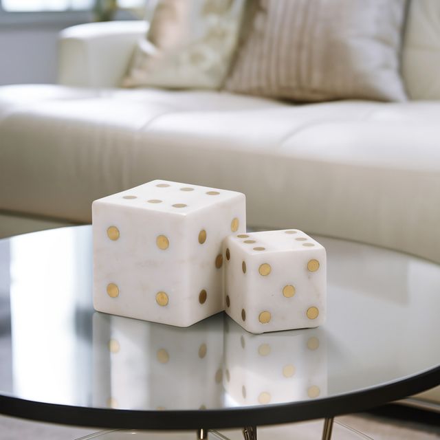 White Marble Dice Objects S/2