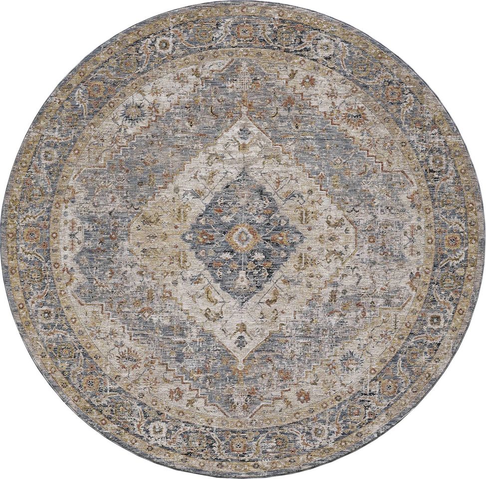 Zahara Blue Medallion Rug