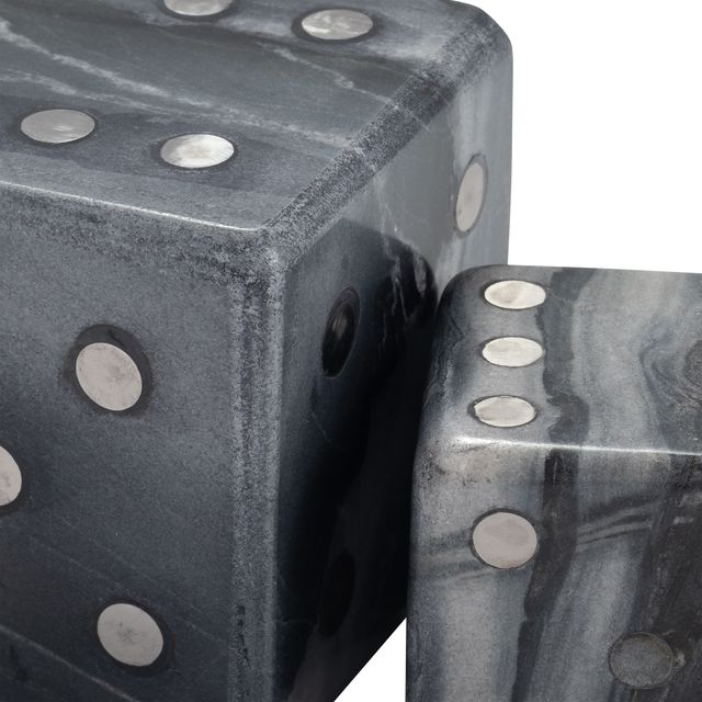 Gray Marble Dice Objects S/2