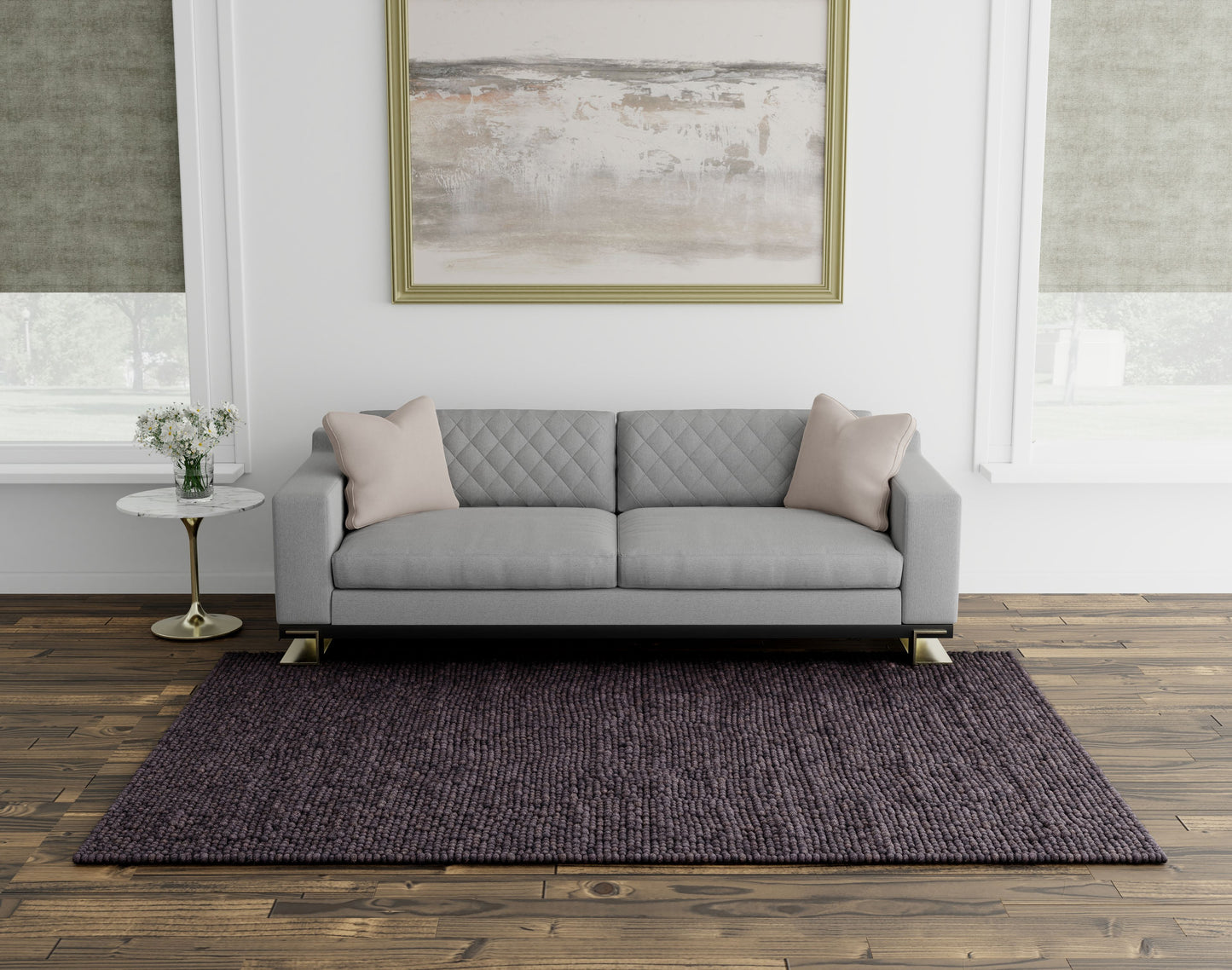 Minka Charcoal Hand-Knotted Wool Rug