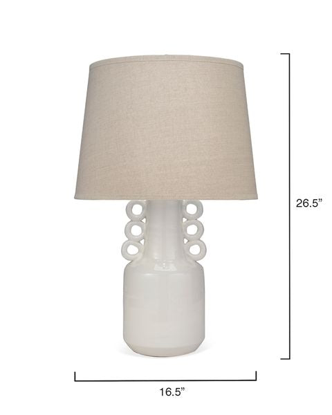 Pompeii White Ceramic Table Lamp