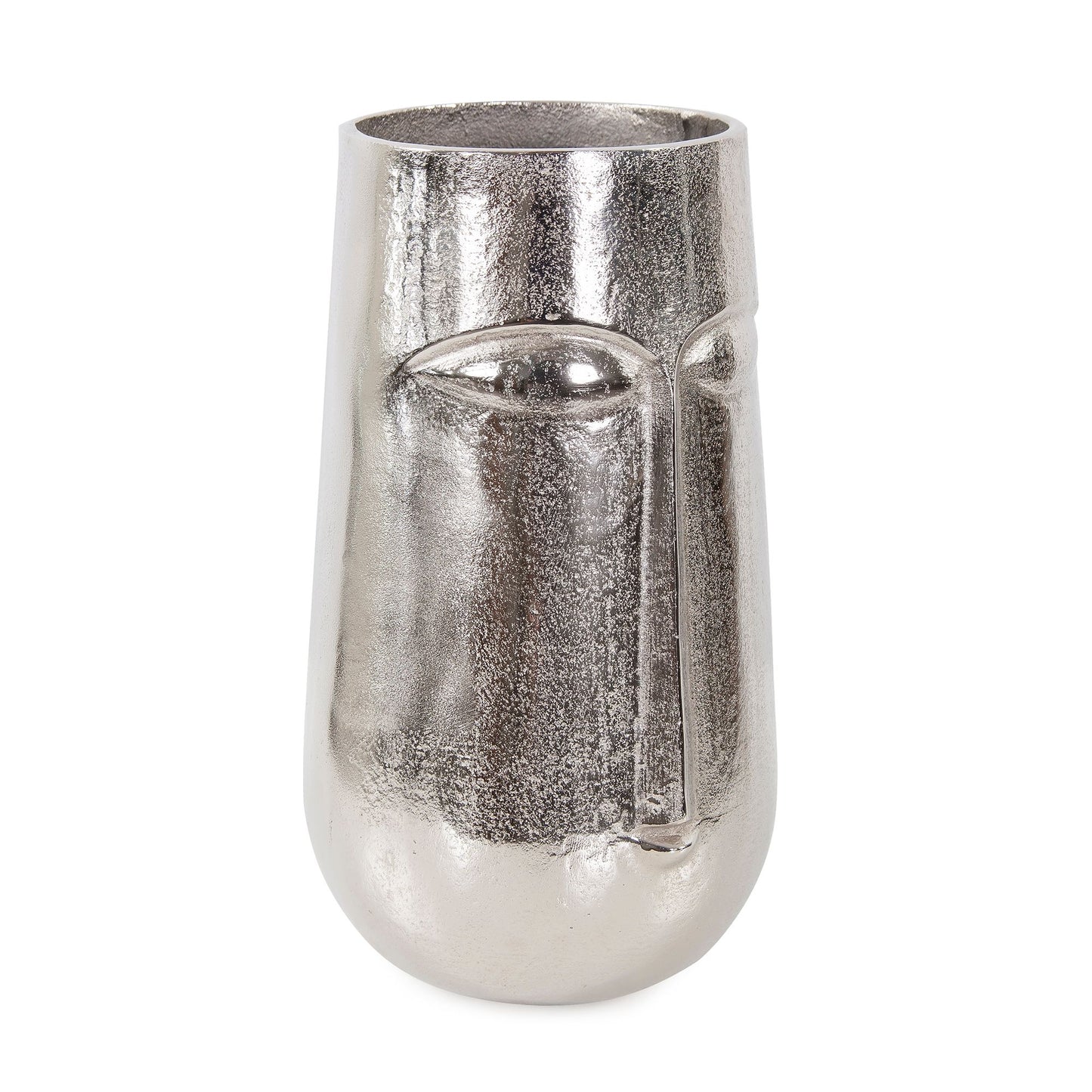 Viso Silver Metal Vase 11"