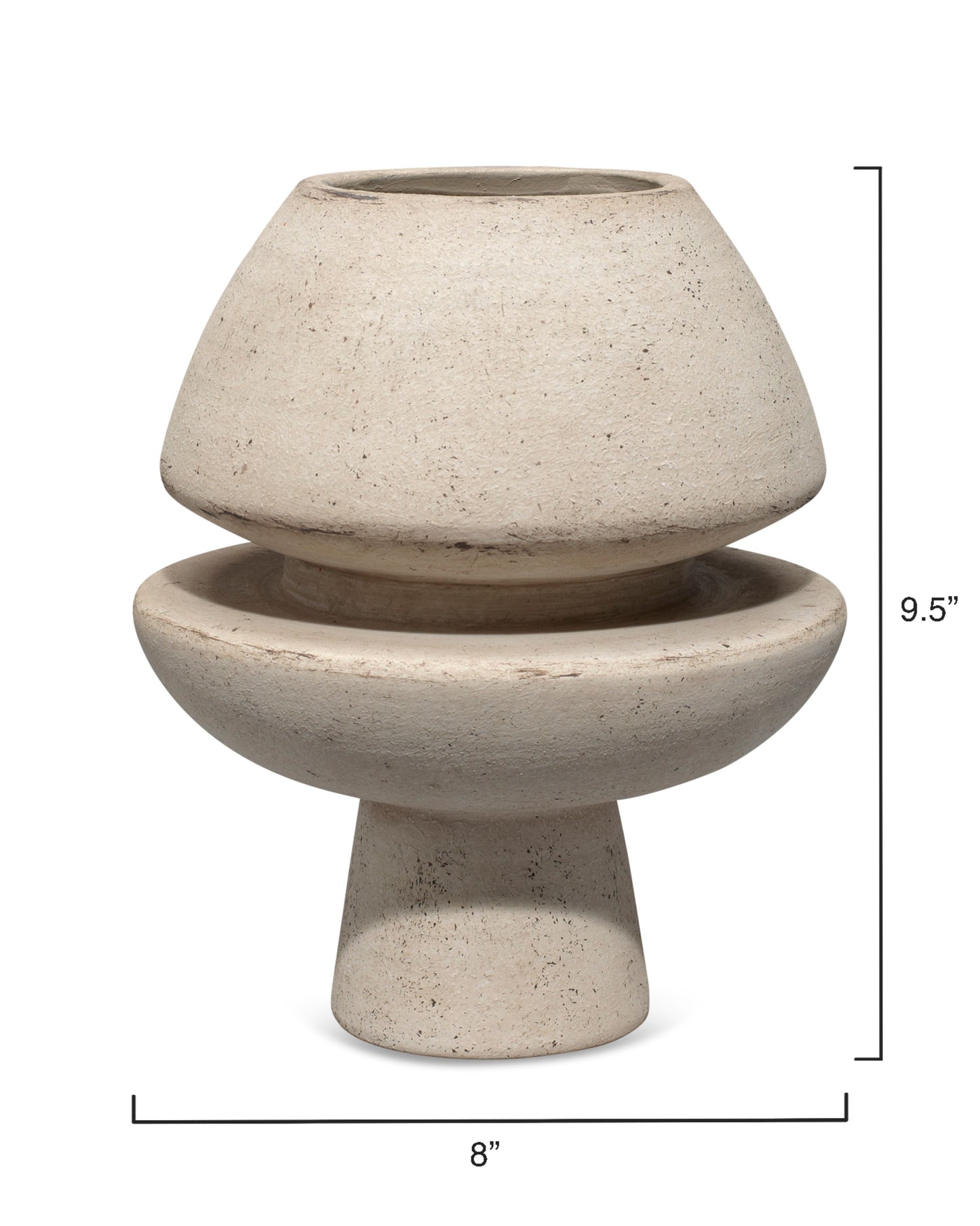 Harmony Natural Ceramic Vase 9.5"